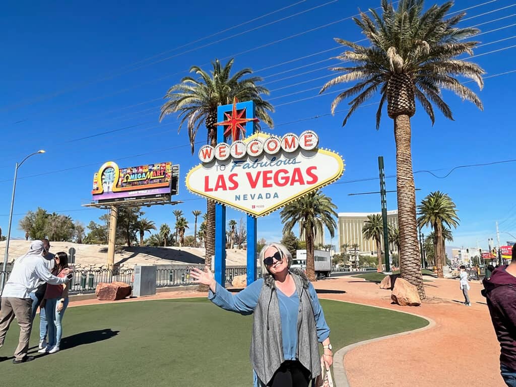 Megan at Welcome to Las Vegas sign
