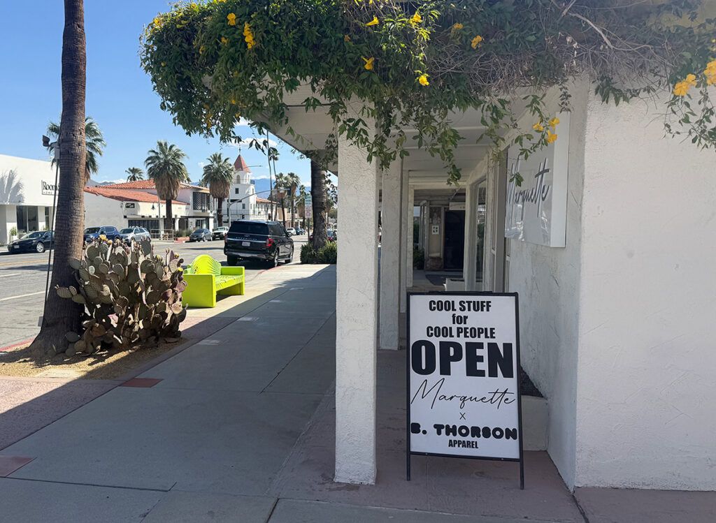 Cool stuff for cool people sign in Palm Springs