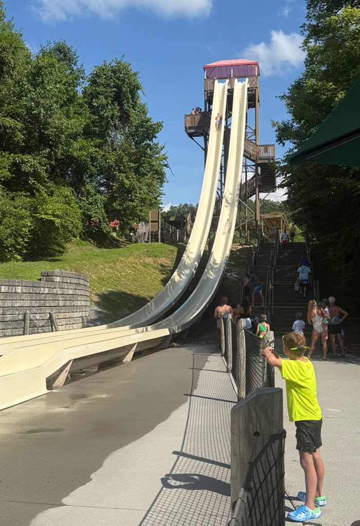 Vertical slide at Splash Country